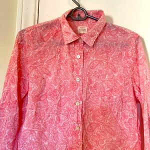 Vintage J Crew pink paisley shirt